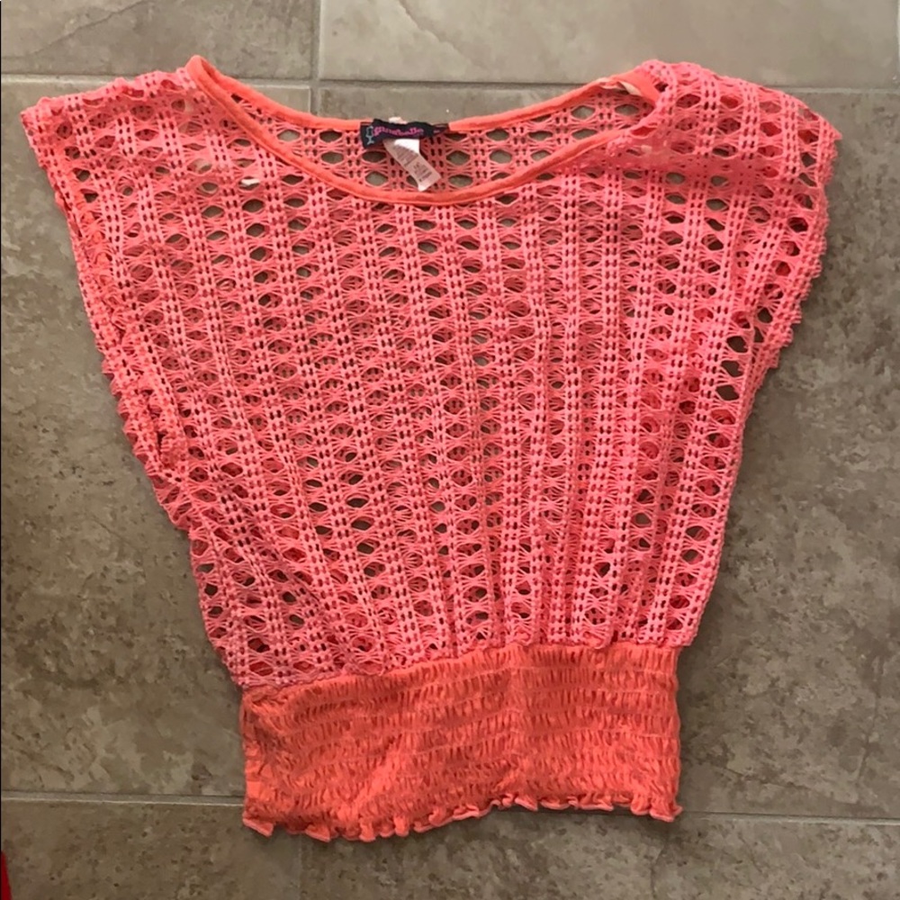 Pink sheer top